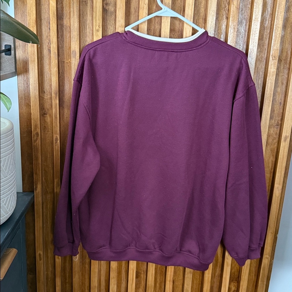 Vintage Basic Edition Maroon Fall Print Sweatshir… - image 3